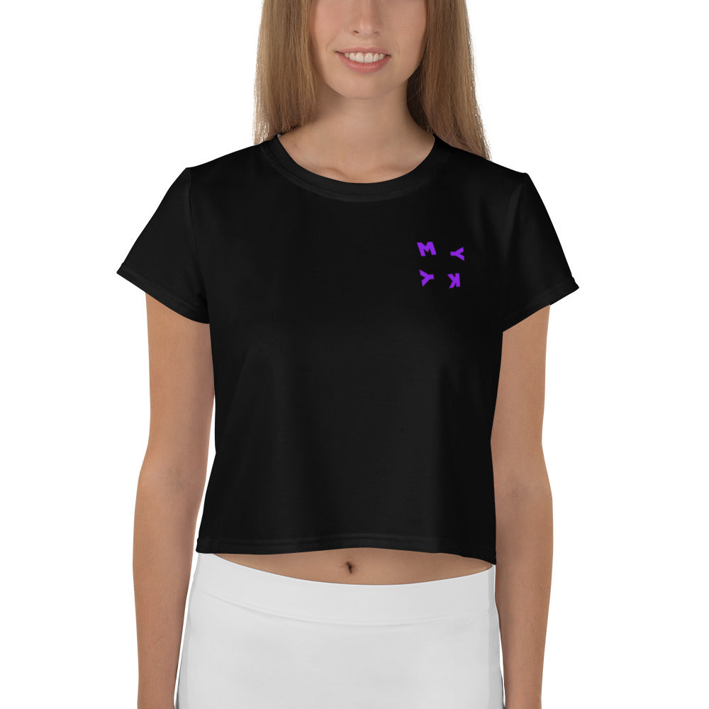 Collab Crop Tee Black/Purple