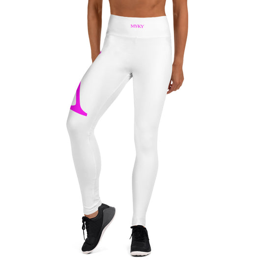 Yoga Leggings White/Pink