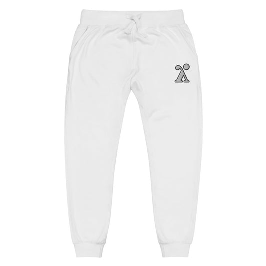 Unisex fleece sweatpants (White)